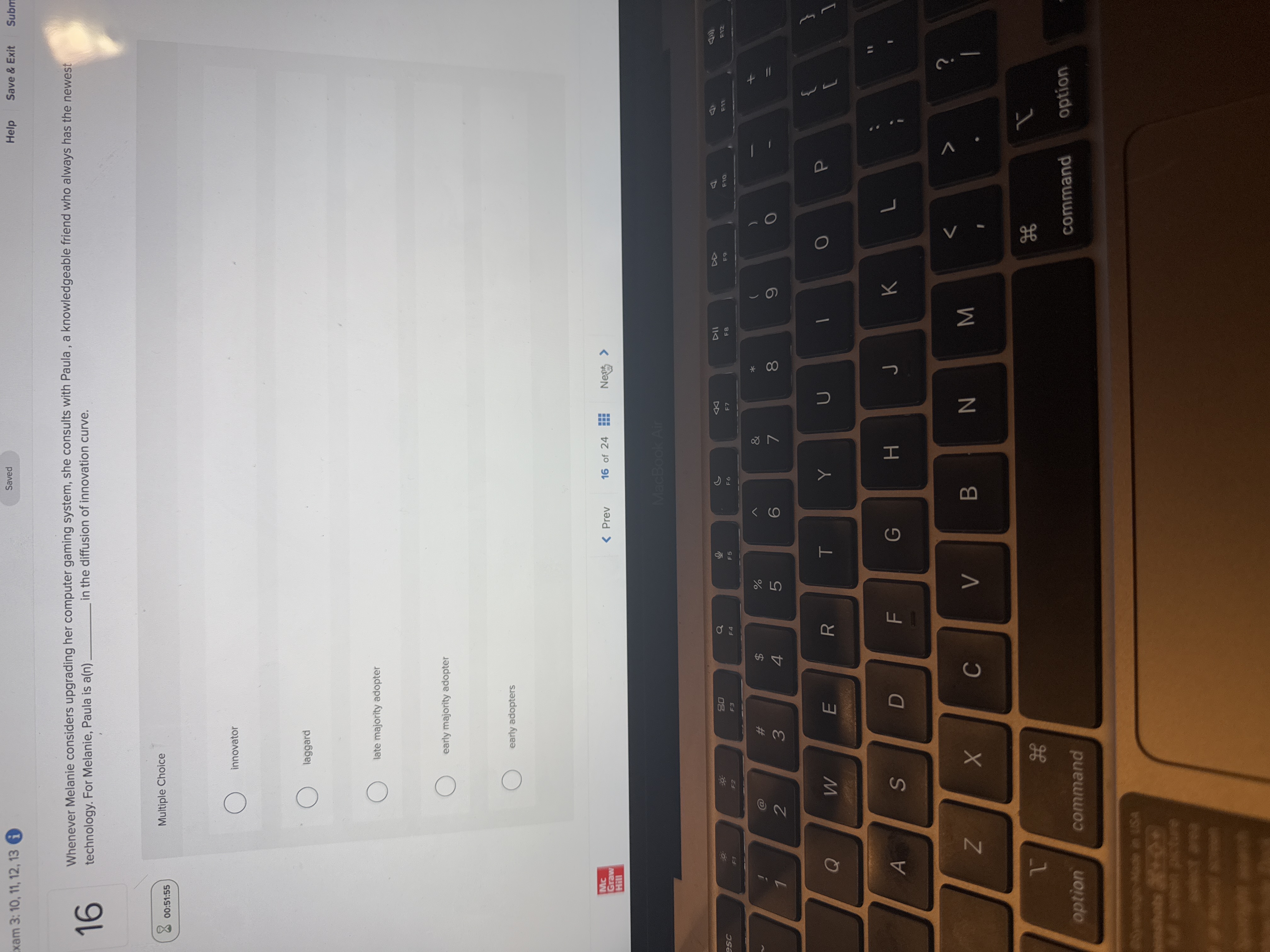 answer xam 3: 10, 11, 12, 13 Saved Help Save &