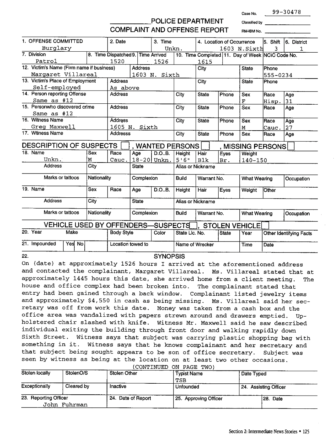 putting together a story from raw data found in