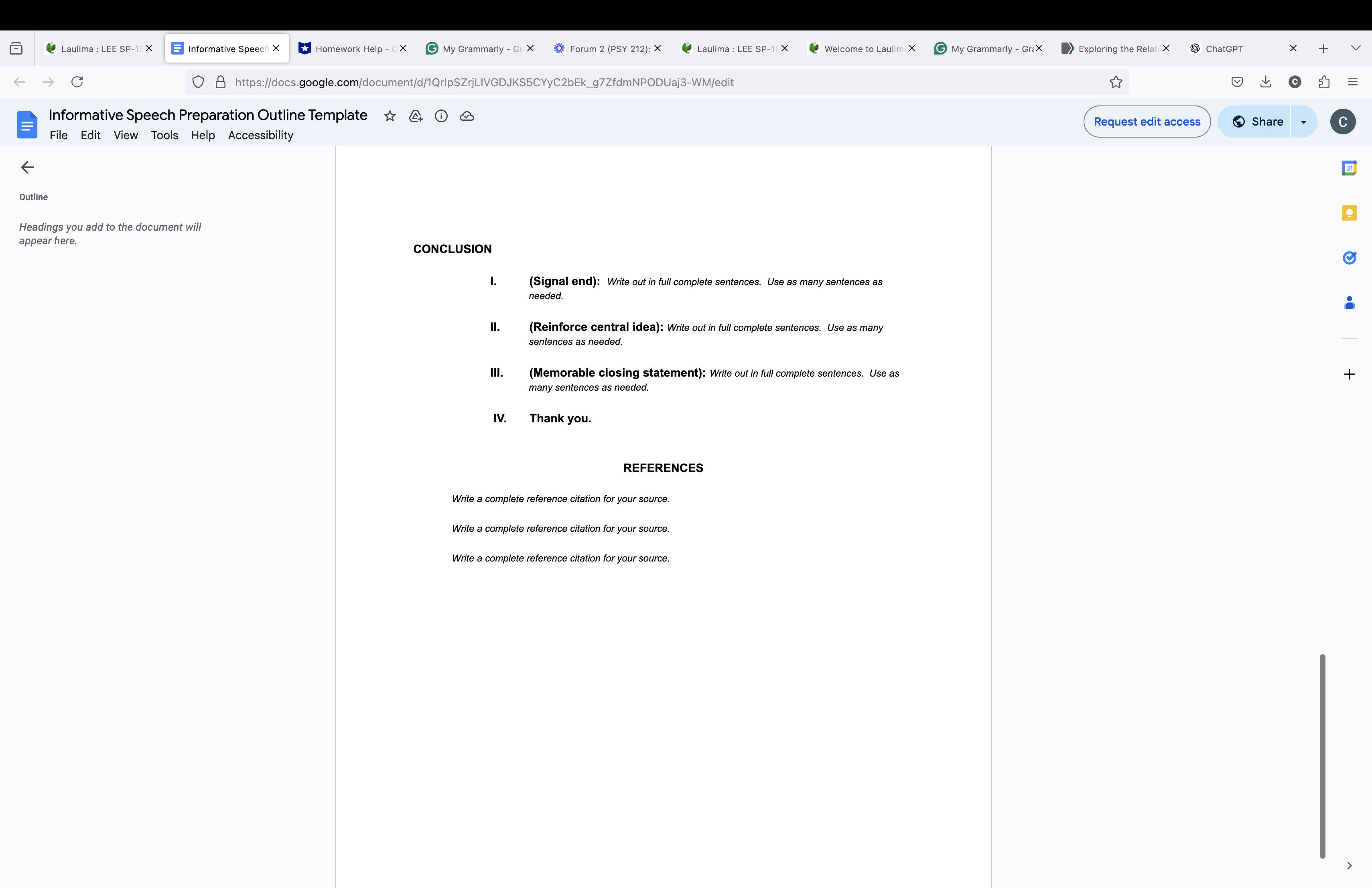 G Laulima : LEE SP-15X Informative Speech X