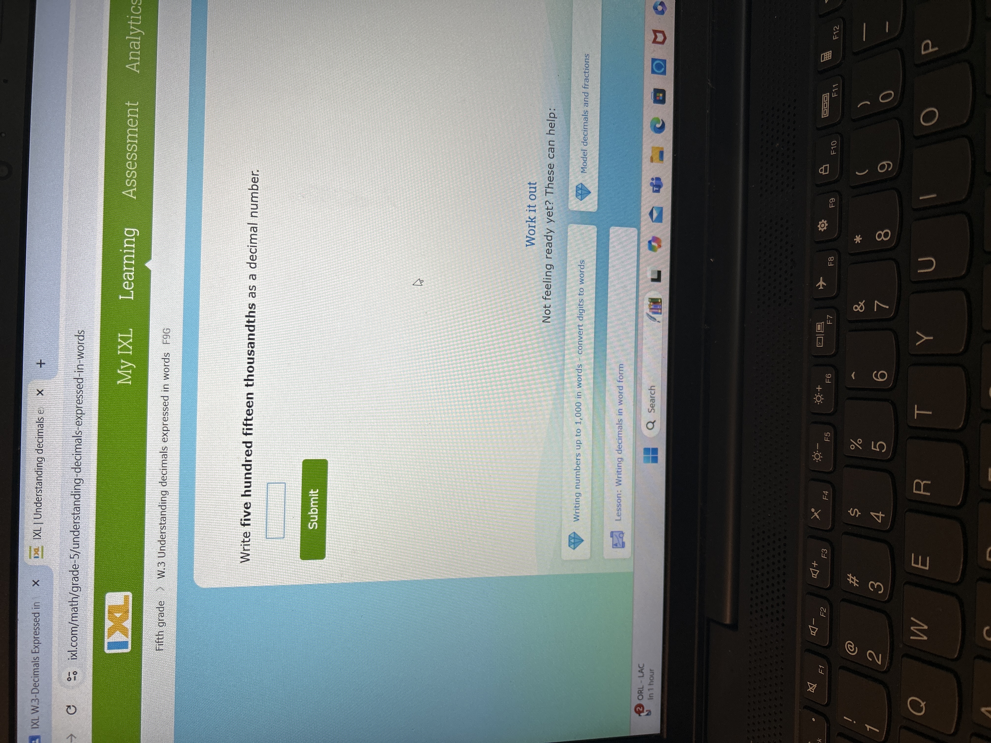 Answer 14 IXL | Understanding decimals e x + IXL