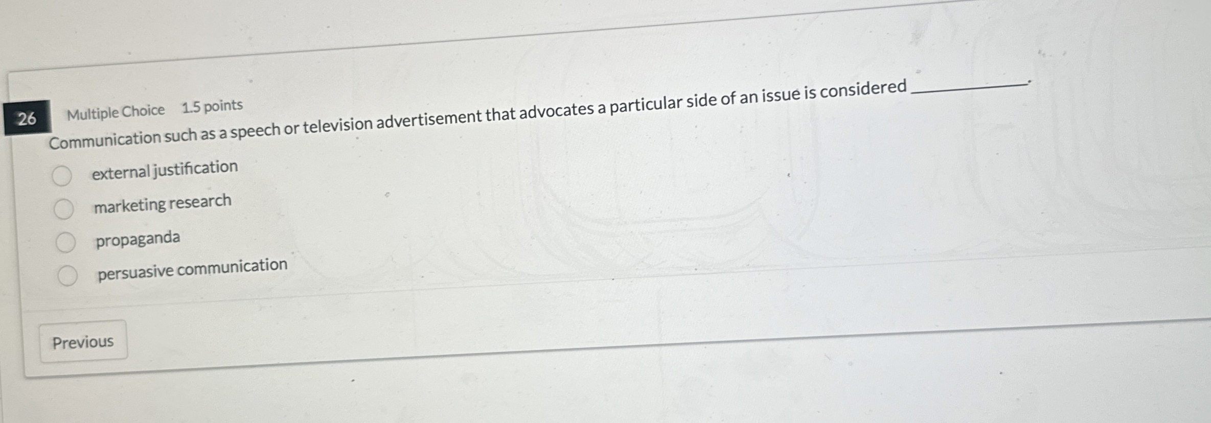 2 6 Multiple Choice 1 . 5 points Communication