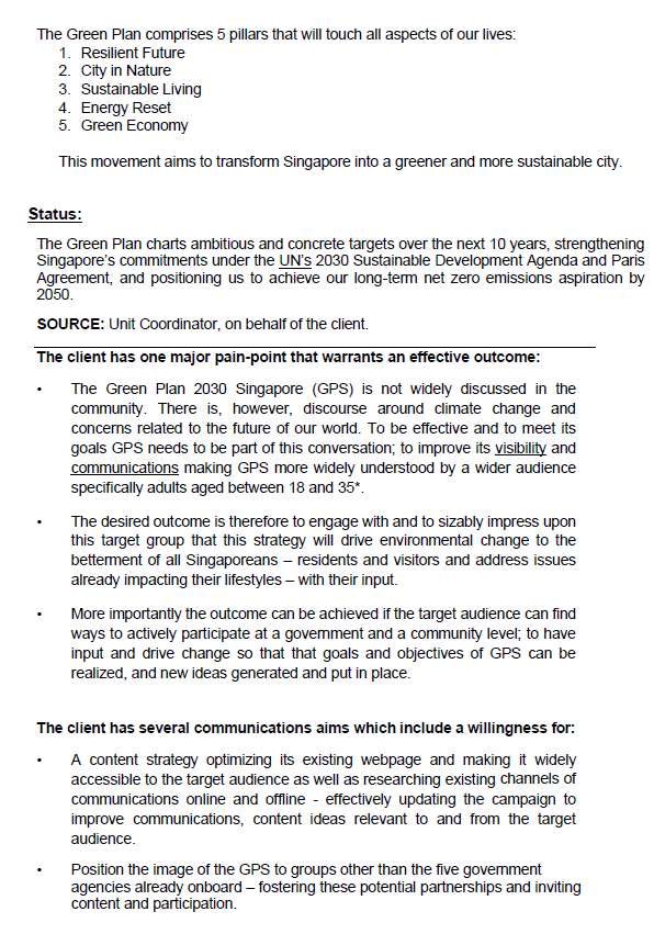 What to write for a reversed client brief?