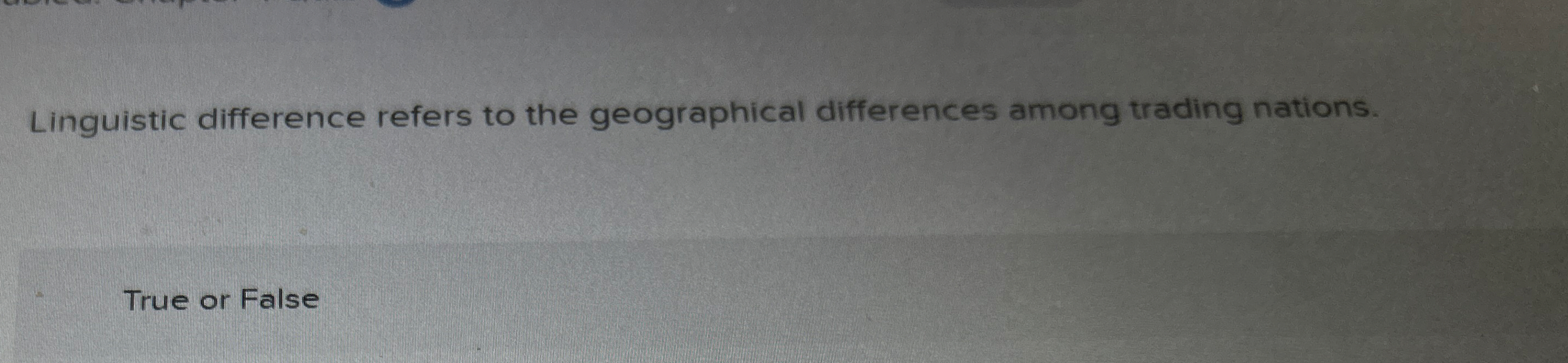 Linguistic difference refers to the geographical