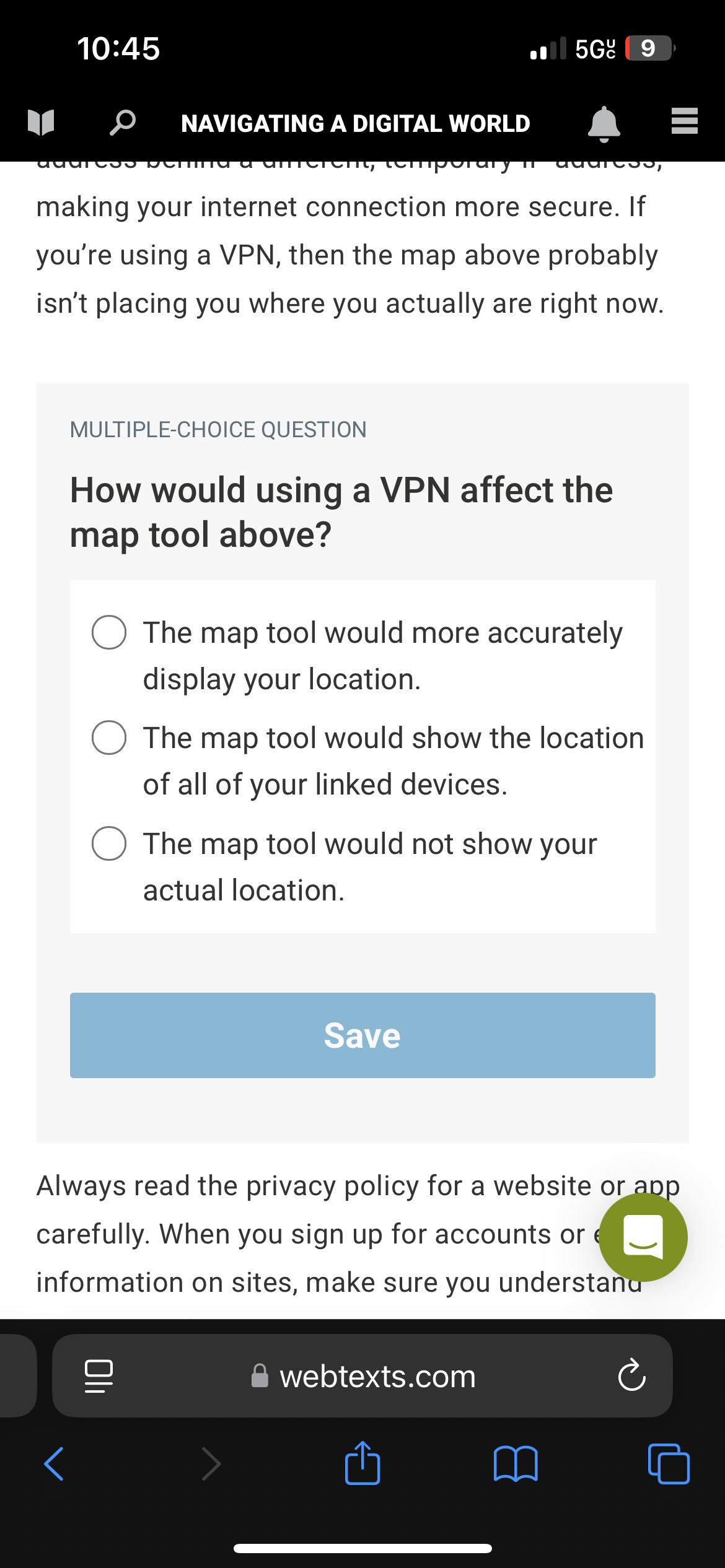 Answer Jo) making your internet connection more