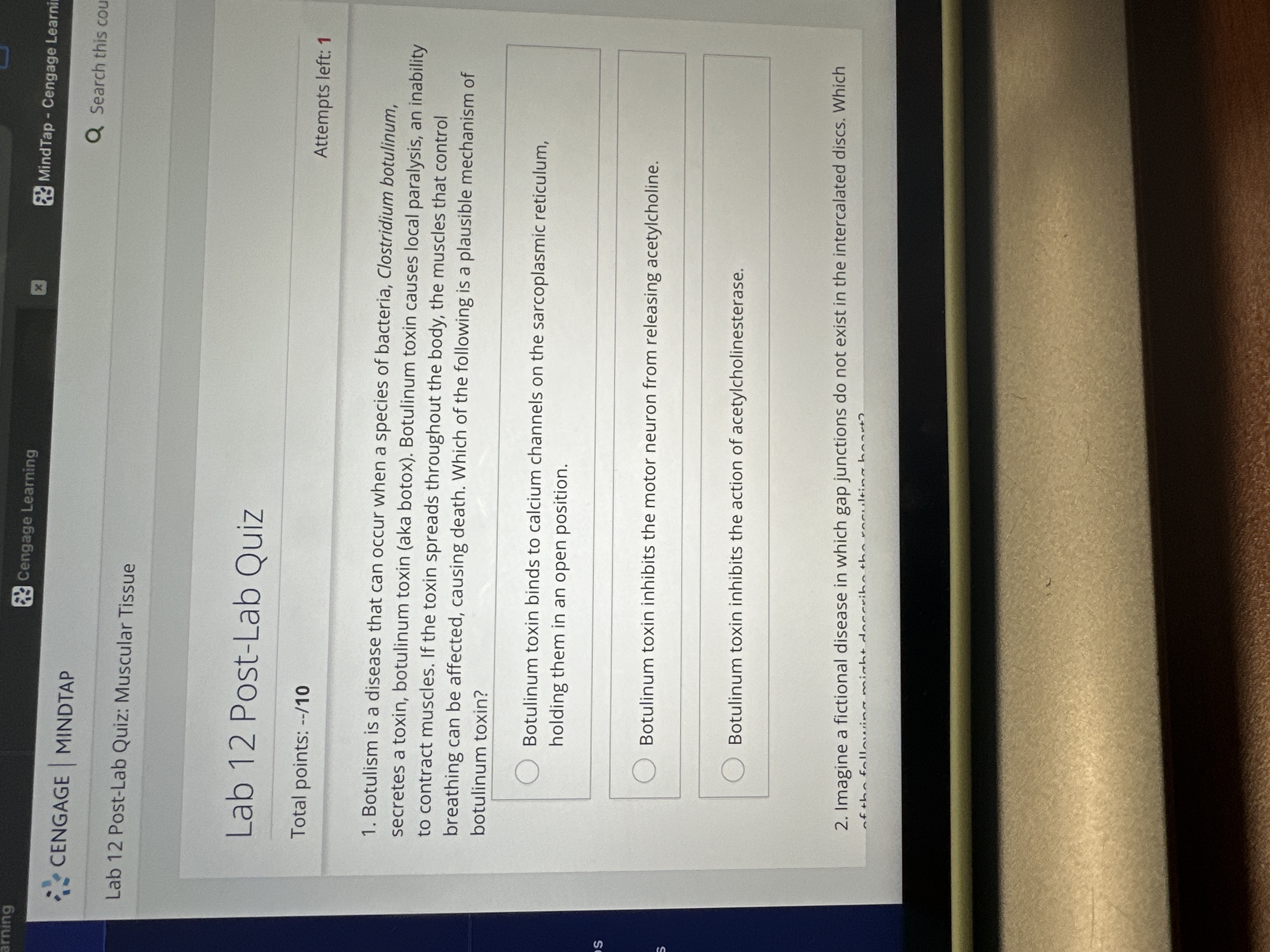 Answer rning g Cengage Learning X MindTap -