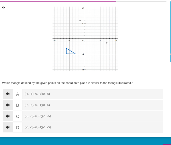 answer -5 X -10 Which triangle defined by the