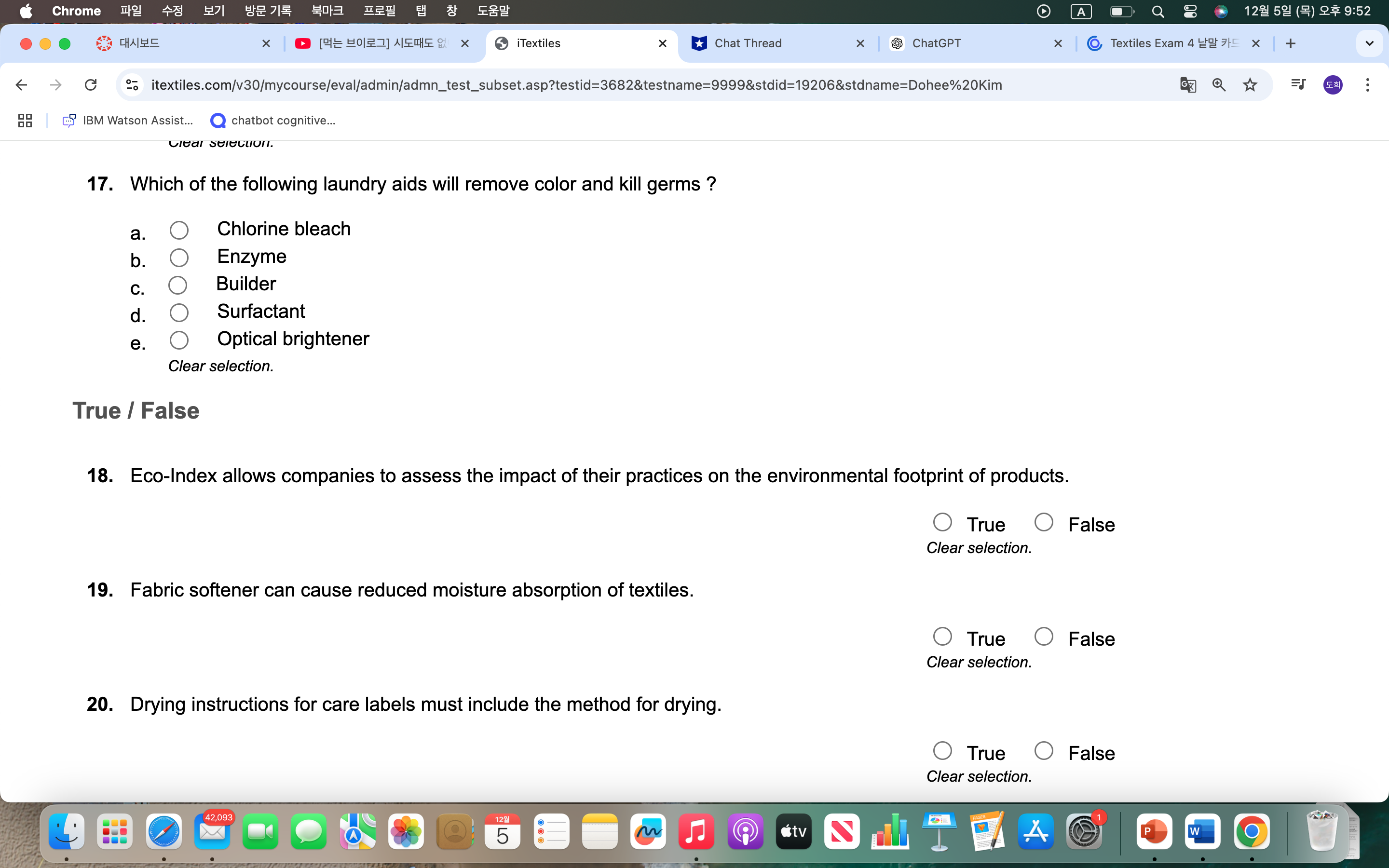 Write down the questions and give me the answer.
