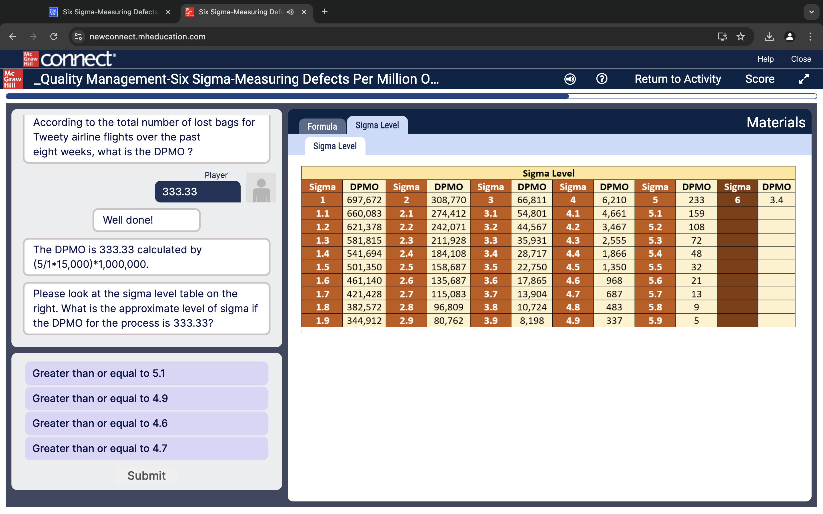answer Six Sigma-Measuring Defects X Six