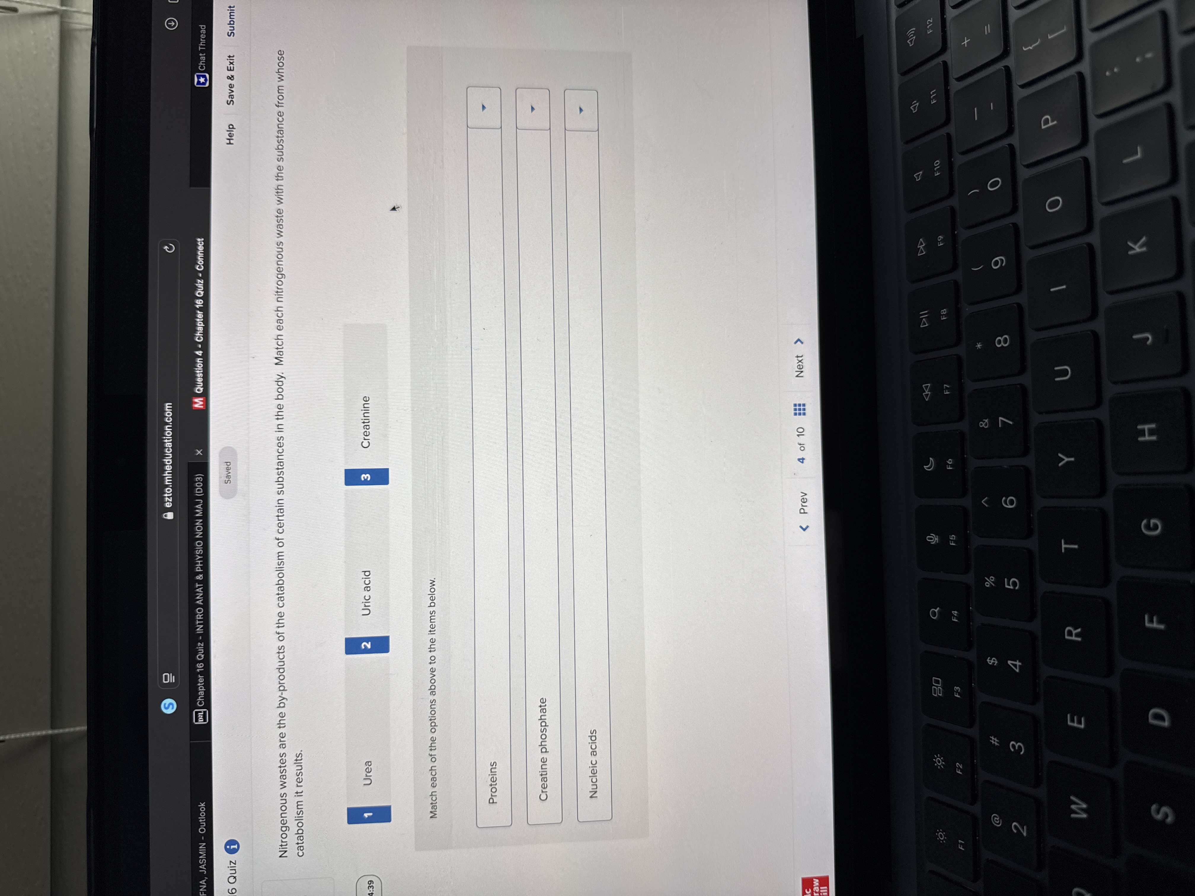 Put in the correct order S ezto.mheducation.com C