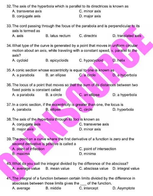 convert into word, choices and correct answer 32.