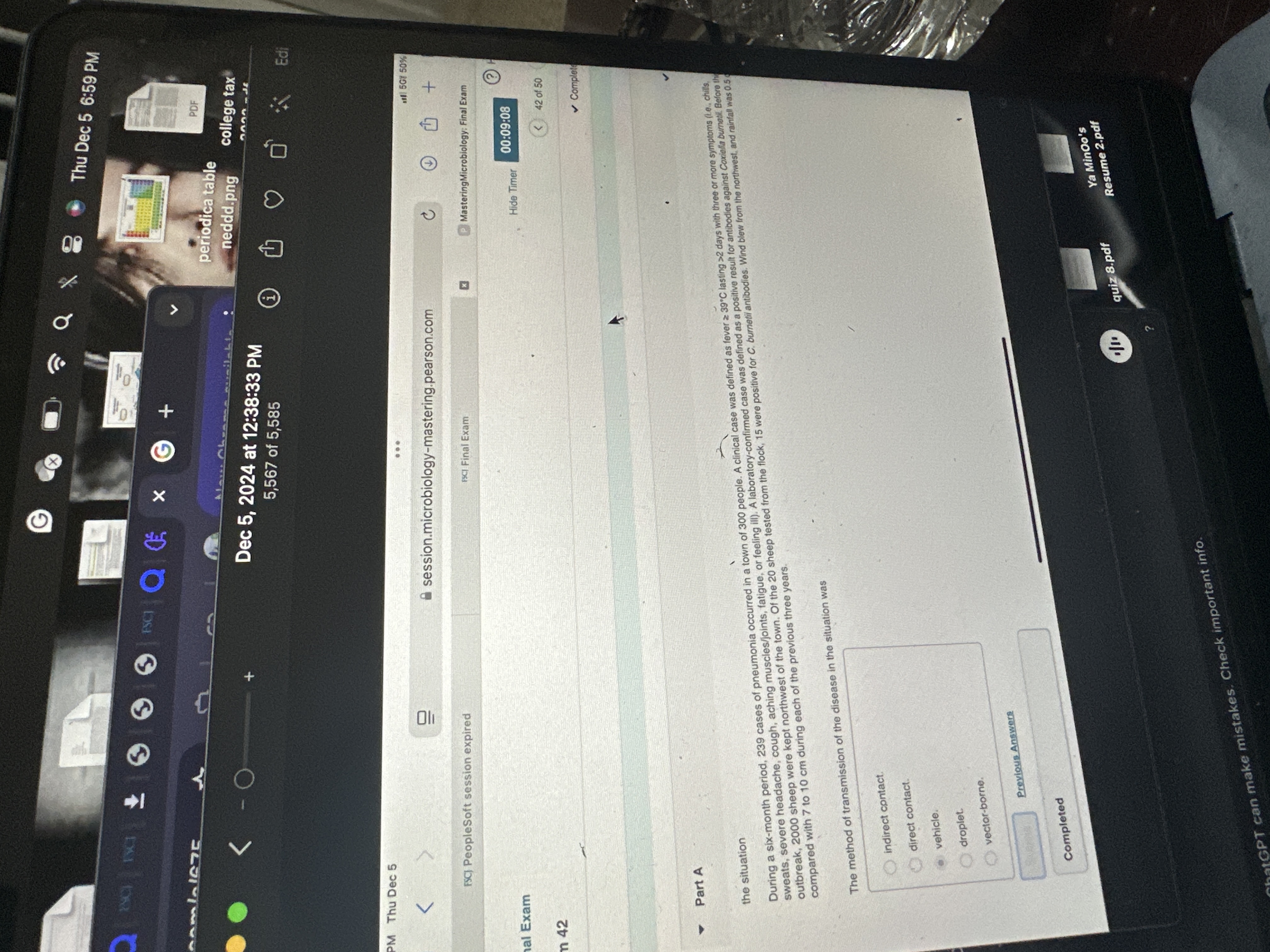 Answer G * Thu Dec 5 6:59 PM S 150 Q E X G + PDF