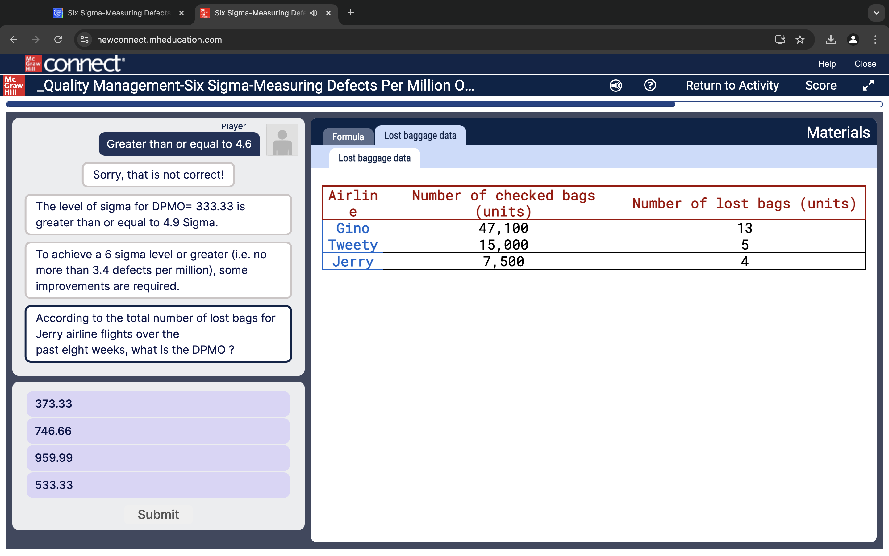 answer Six Sigma-Measuring Defects X Six