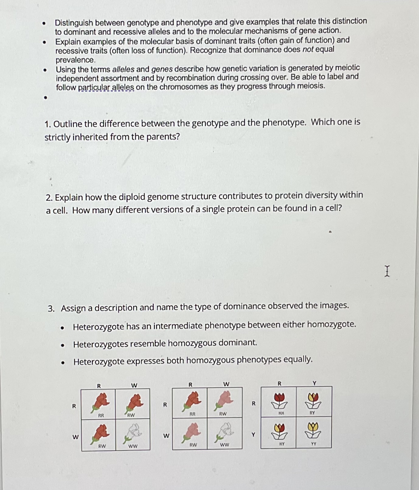 Answer it Distinguish between genotype and