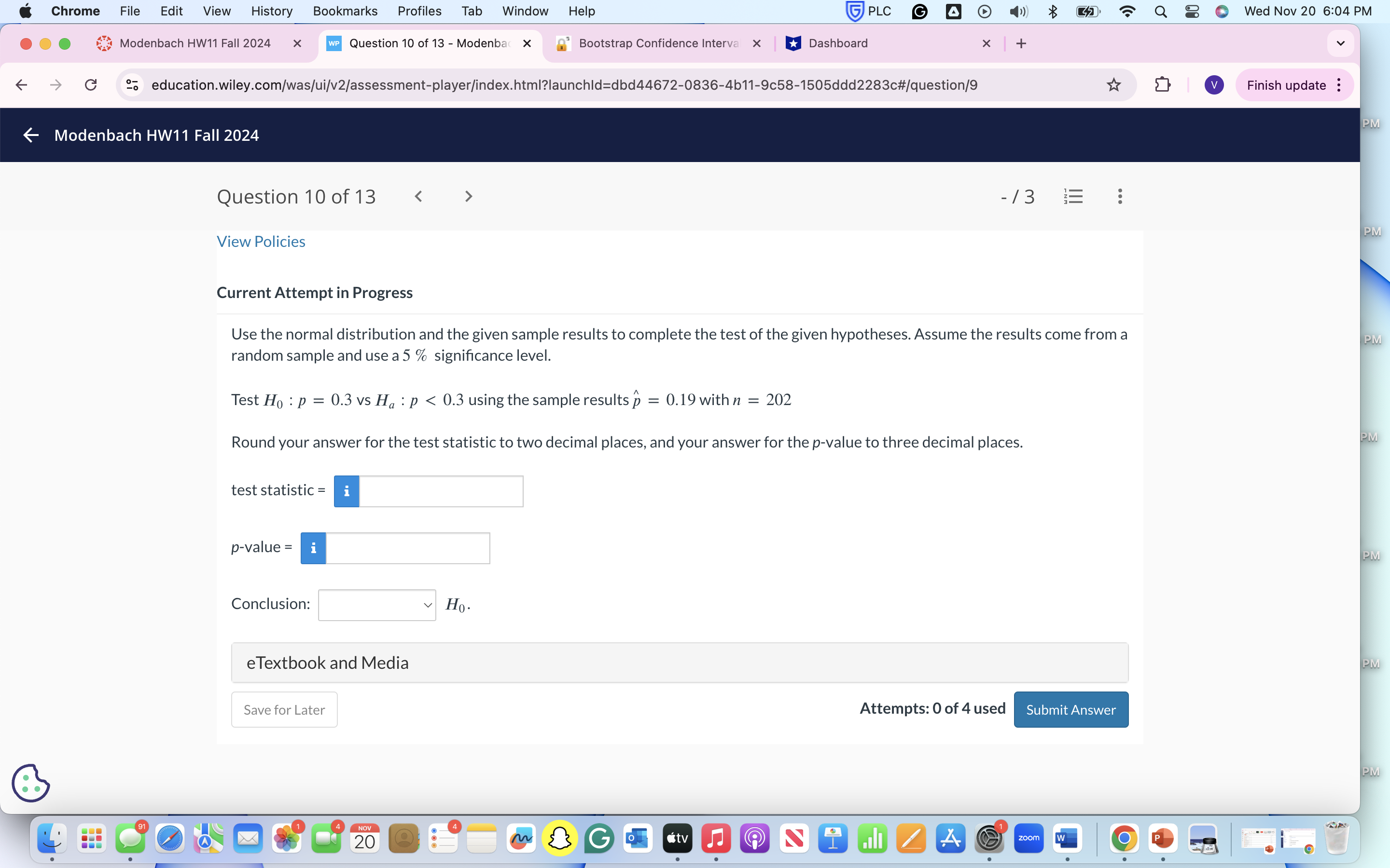 answer Chrome File Edit View History Bookmarks