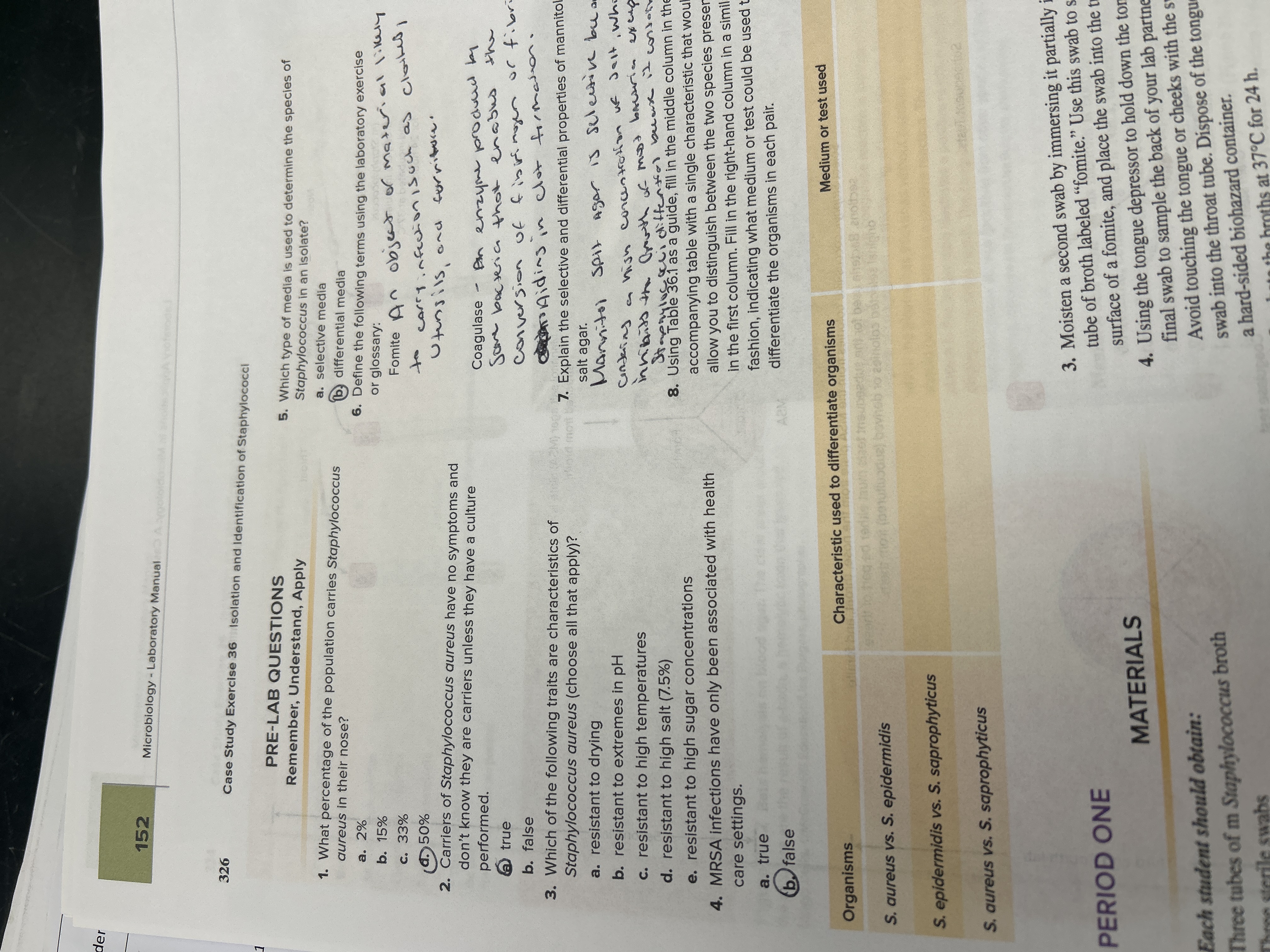 Answer der 152 Microbiology - Laboratory Manual