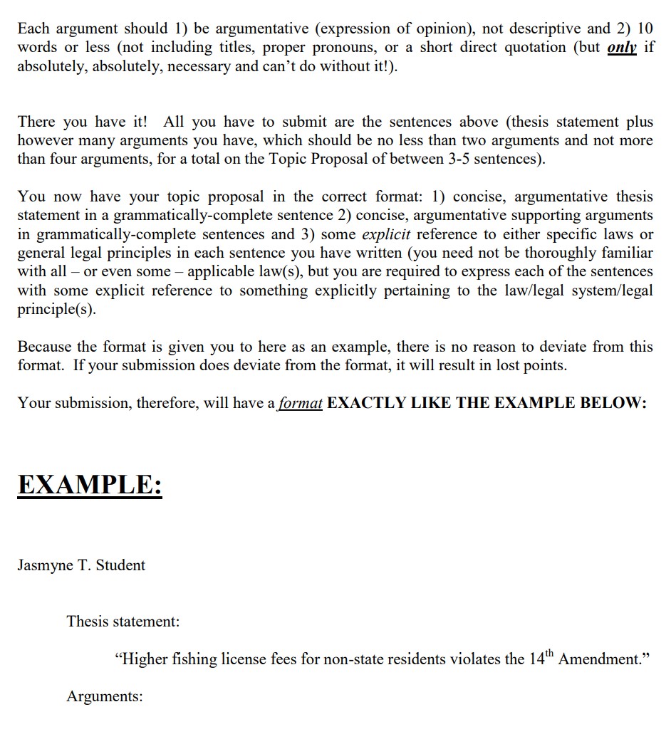 RESEARCH PROJECT: TOPIC PROPOSAL (20 points) M.