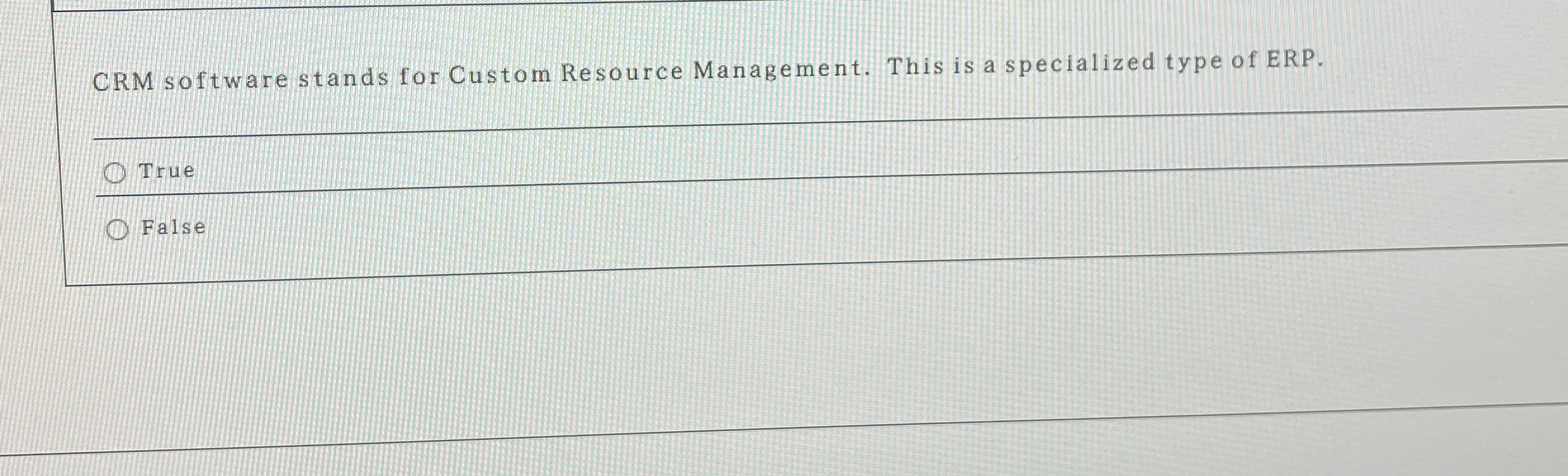 CRM software stands for Custom Resource