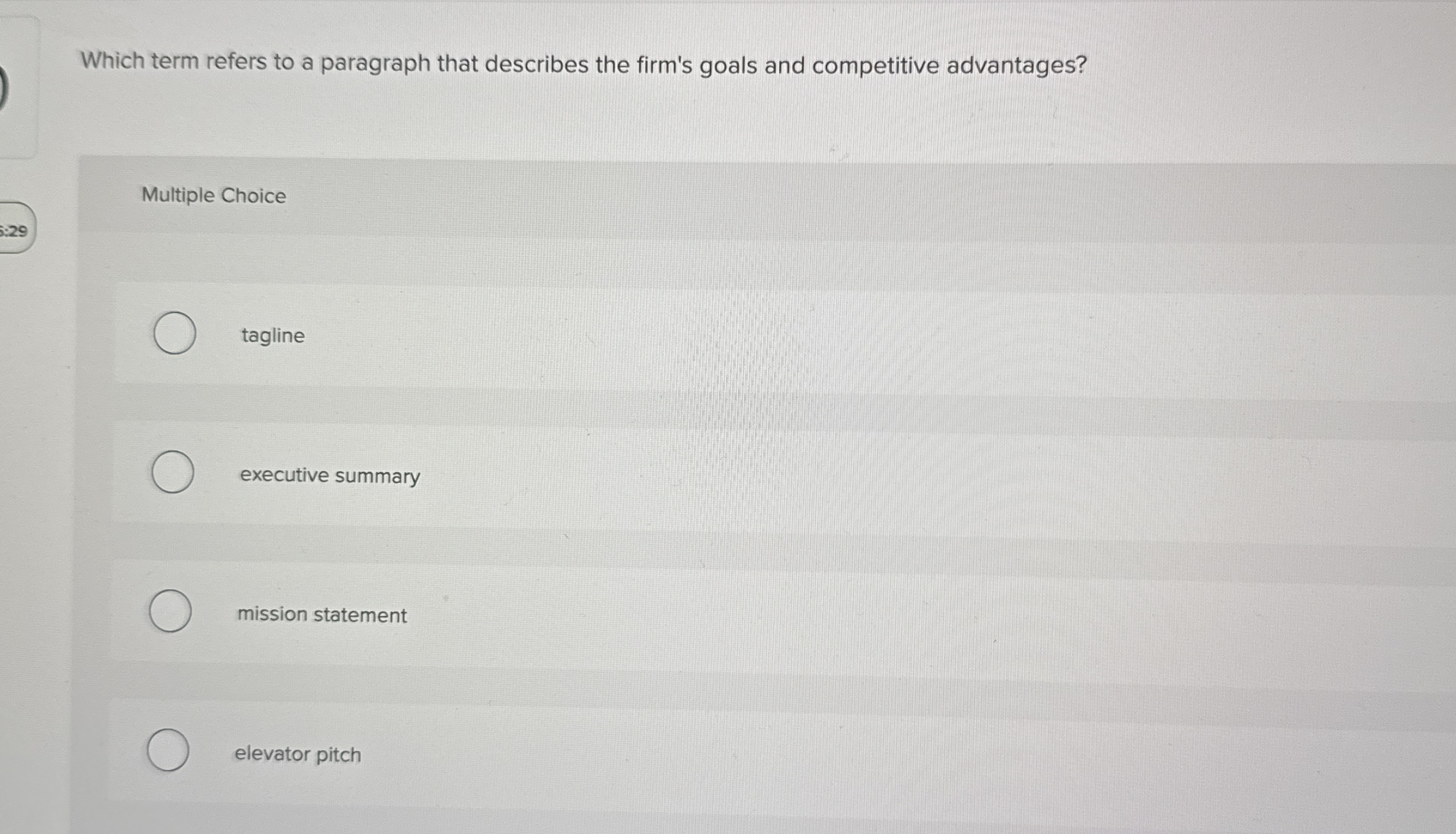 Which term refers to a paragraph that describes