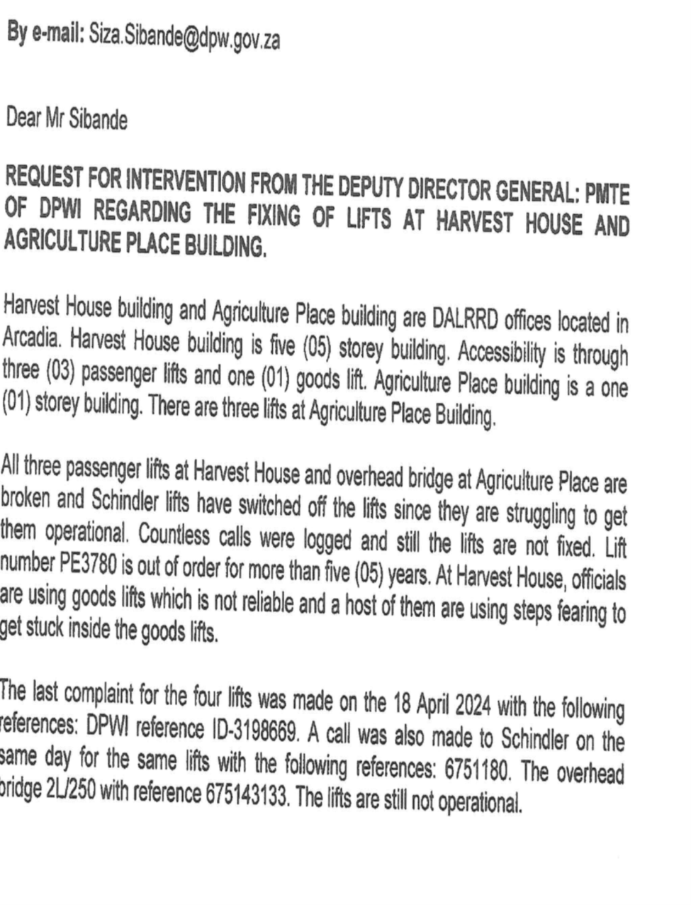 Responding to the letter below using below