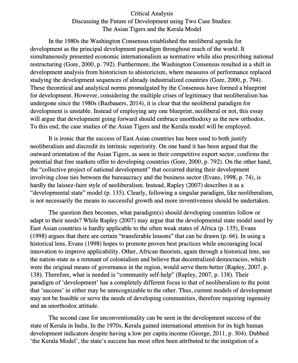 Critical Analysis Discussing the Future of