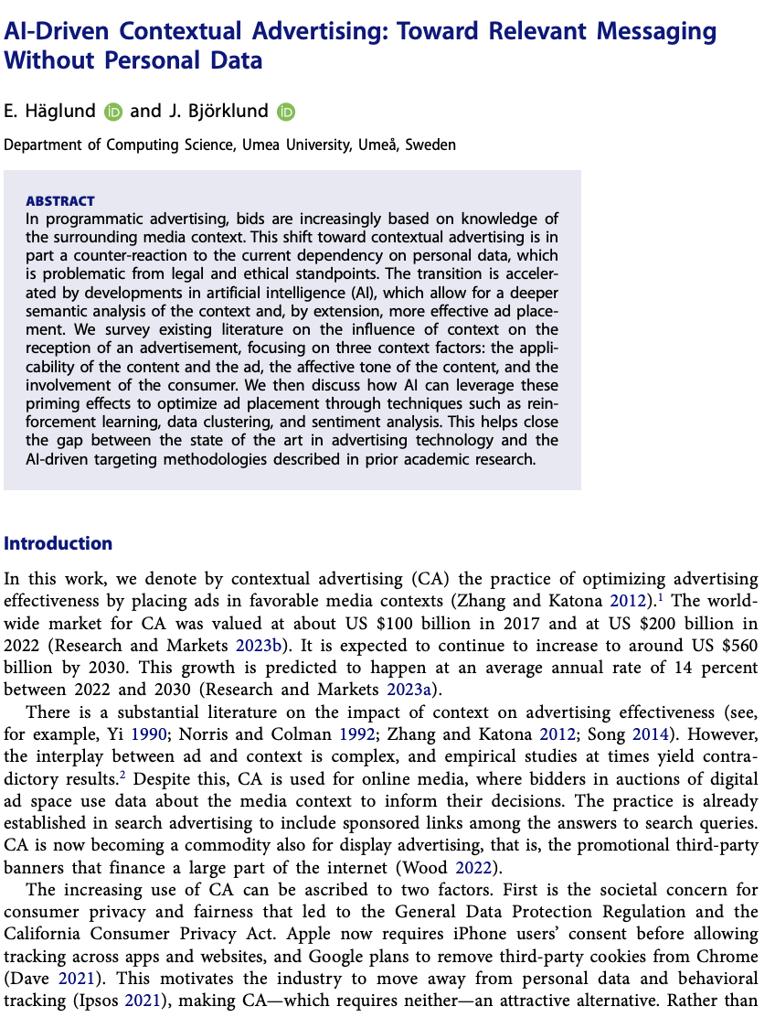 Al-Driven Contextual Advertising: Toward Relevant