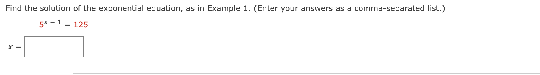 answer Find the solution of the exponential