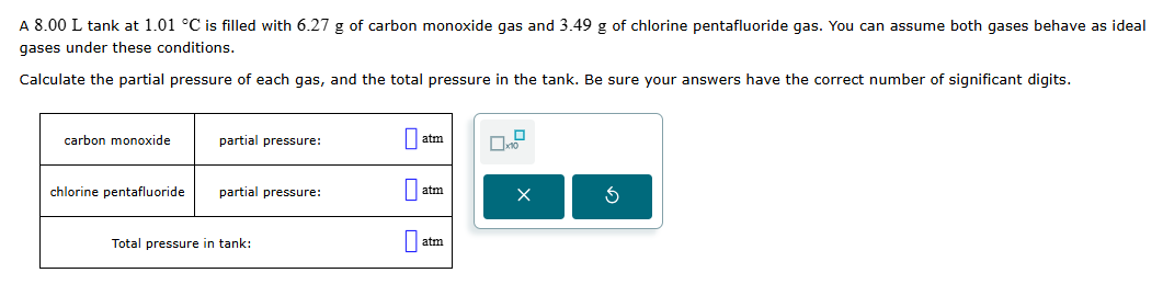 answer A B.00 L tank at 1.01 C is filled with