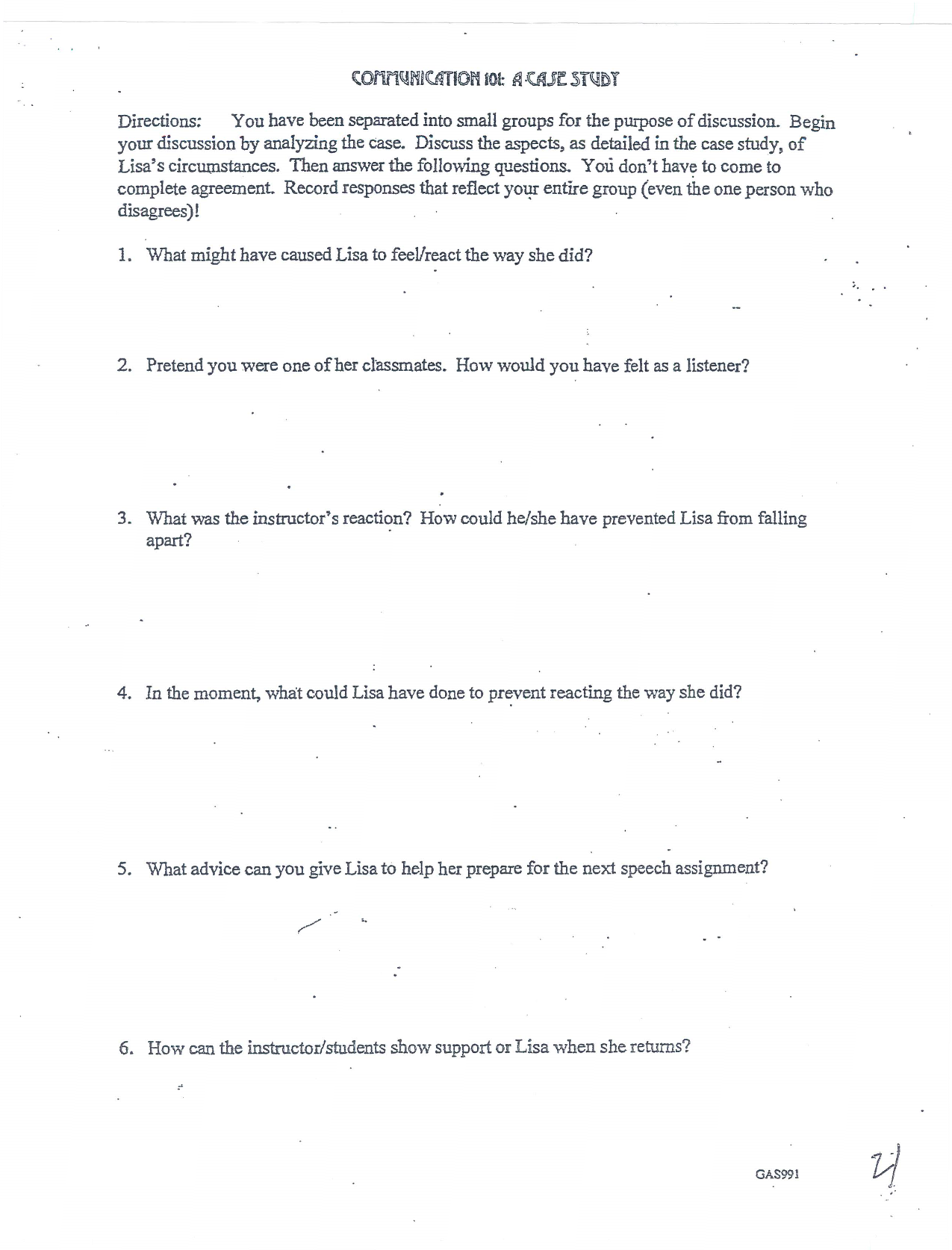 Public Communication: A Case Study It was the