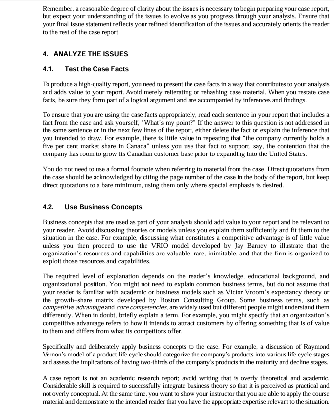 \f1. INTRODUCTION TO PREPARING A WRITTEN CASE