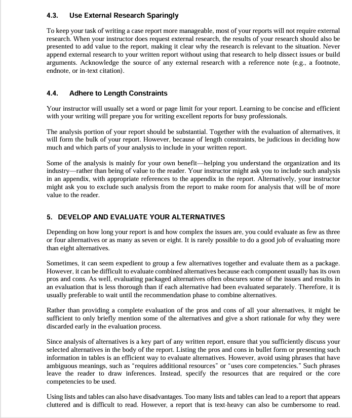 \f1. INTRODUCTION TO PREPARING A WRITTEN CASE