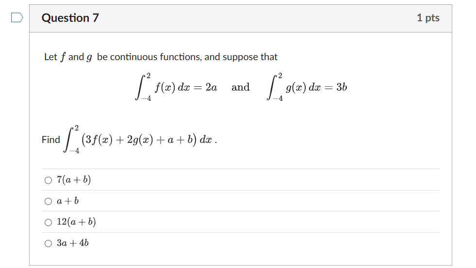 Please answer cleaarly and concisely D Question 7