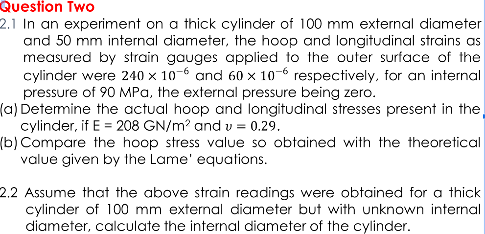 answer questions Question Two 2.1 In an