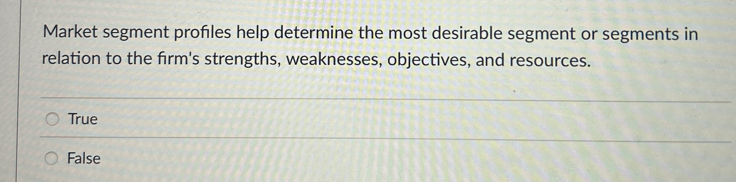 Market segment profiles help determine the most