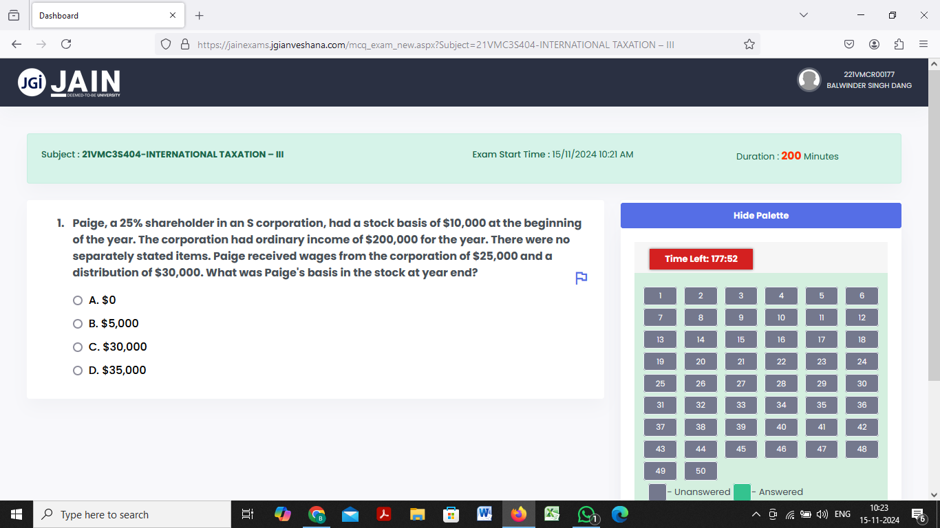 ANSWER Dashboard X + X - C O B