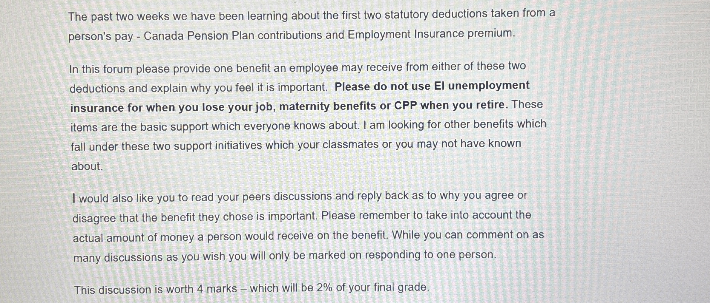 The past two weeks we have been learning about