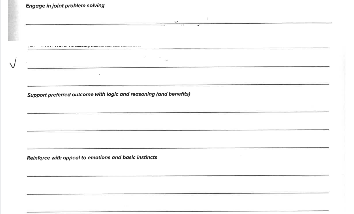 A) 35 J Exercise 8-H Applying the Six Persuasion