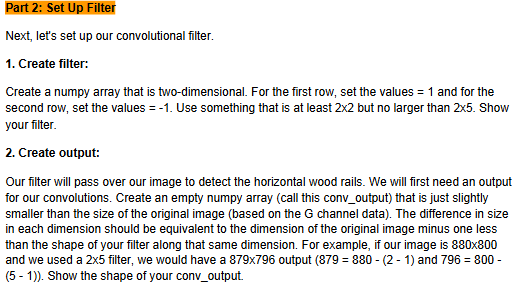 we did that, now do this: Part 2: Set Up Filter