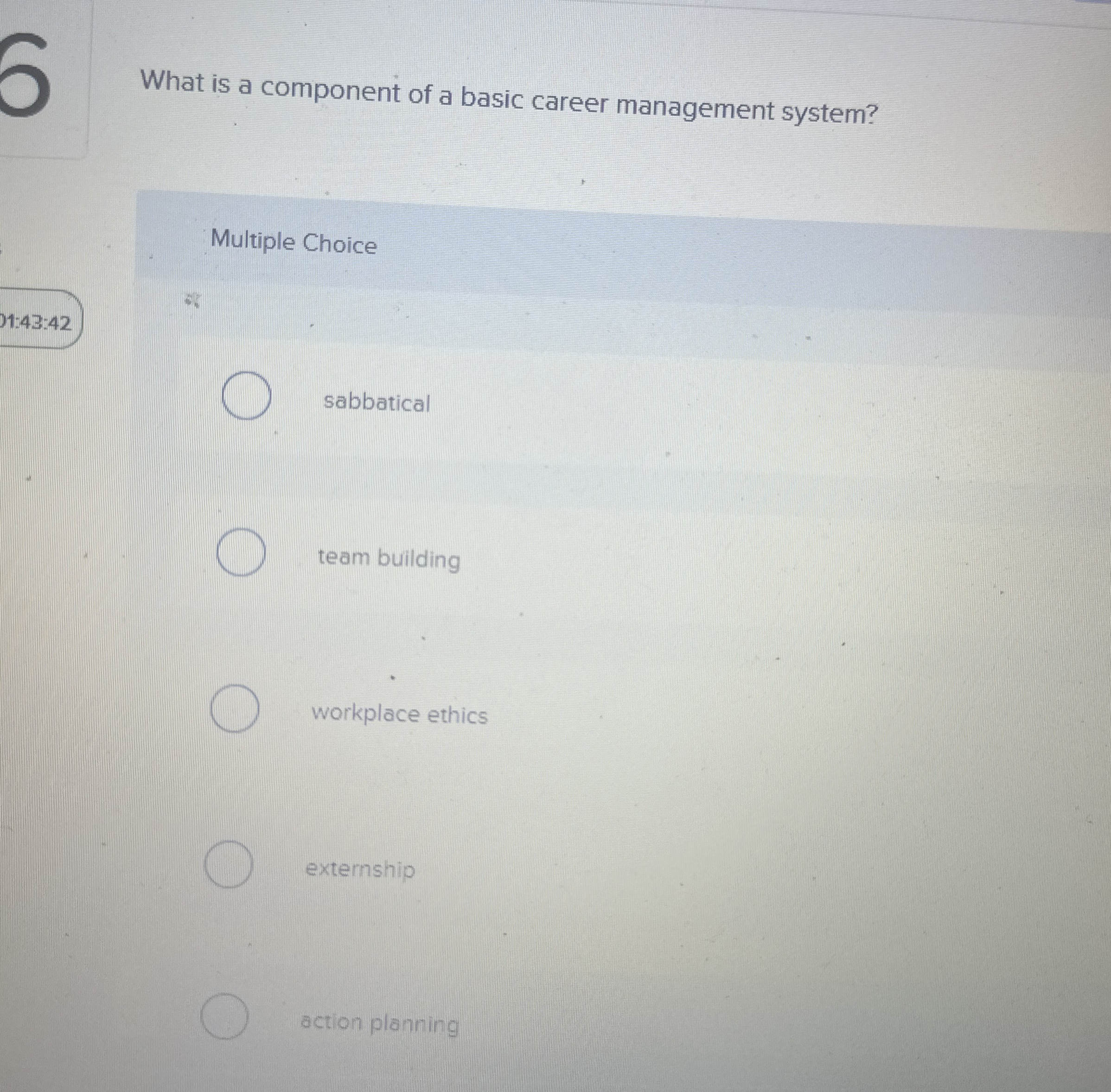 What is a component of a basic career management