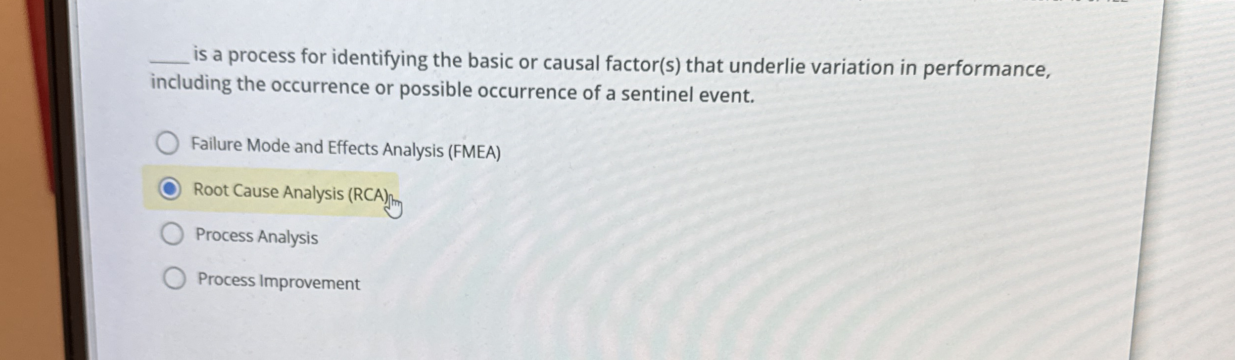 is a process for identifying the basic or causal