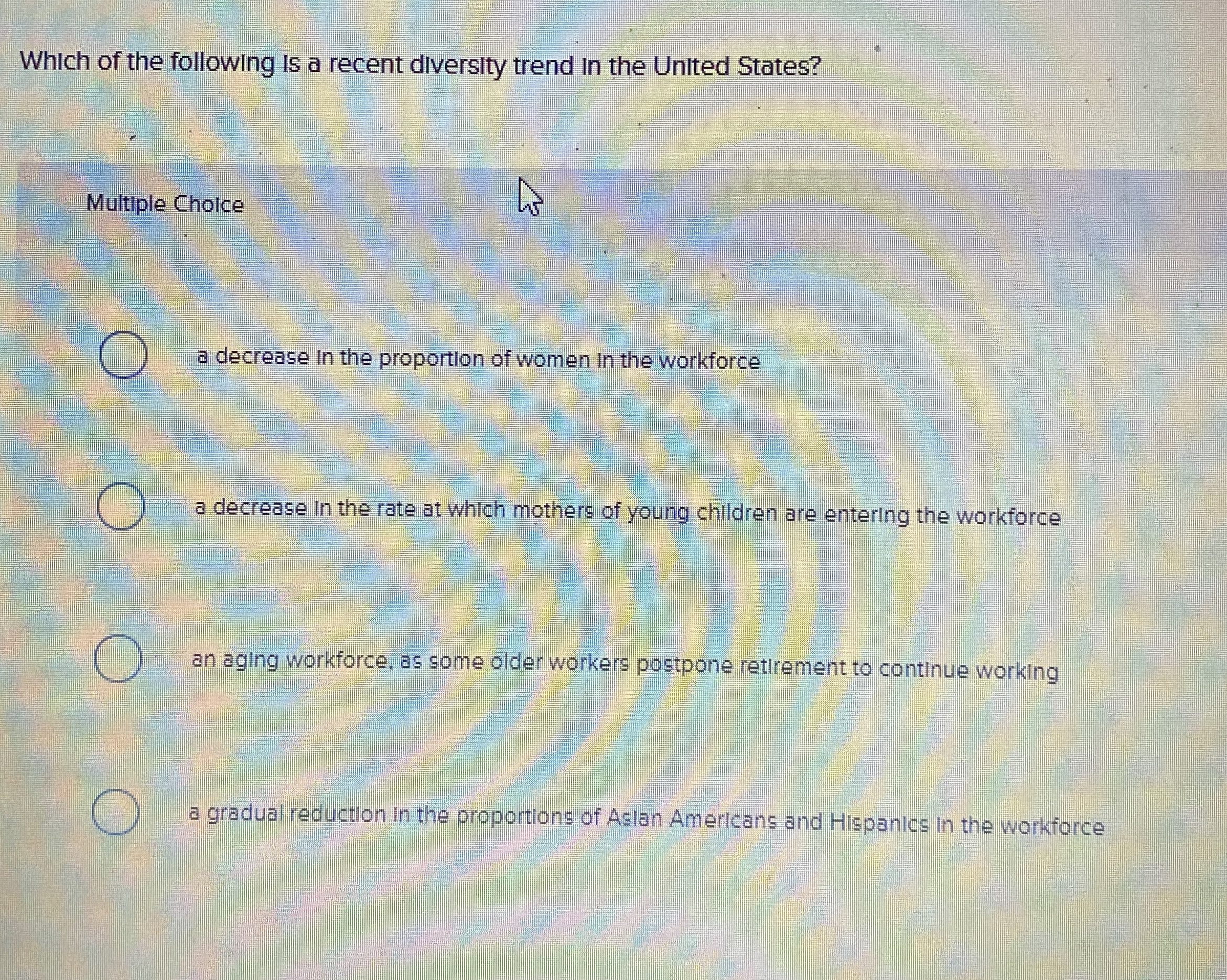 Which of the following is a recent diversity