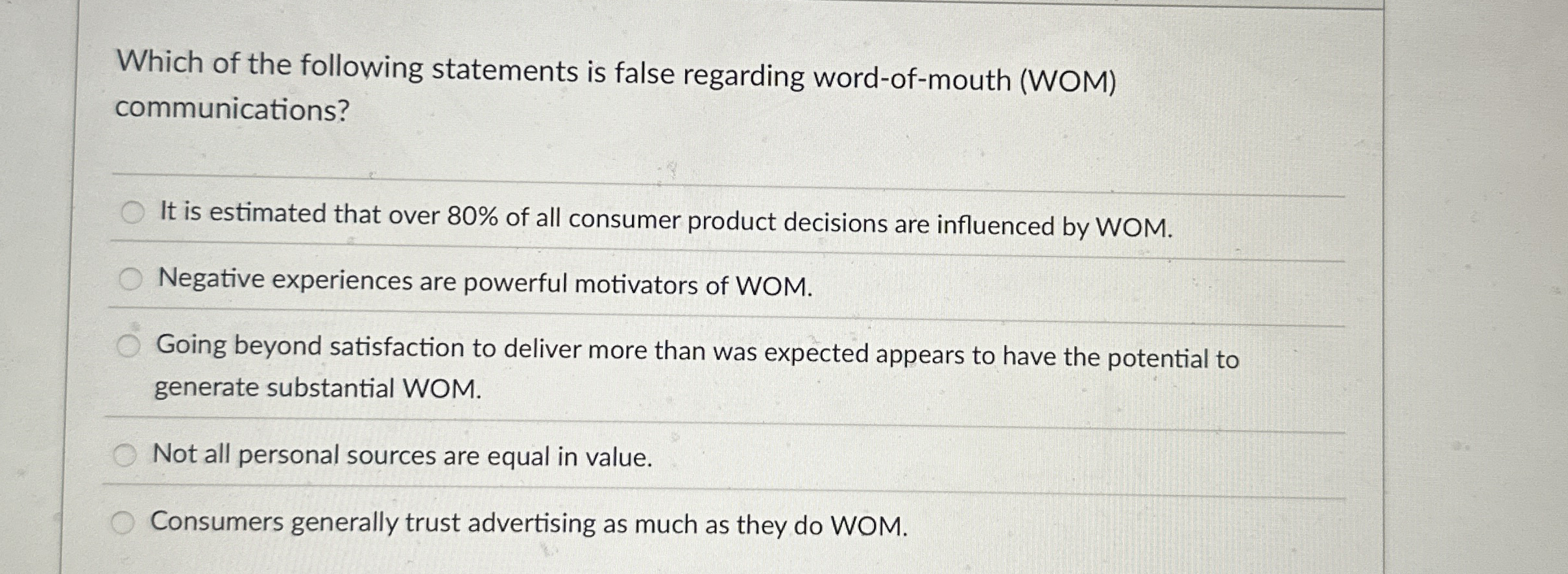 Which of the following statements is false