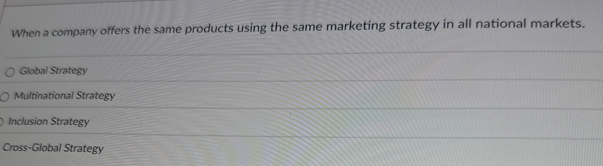 When a company offers the same products using the