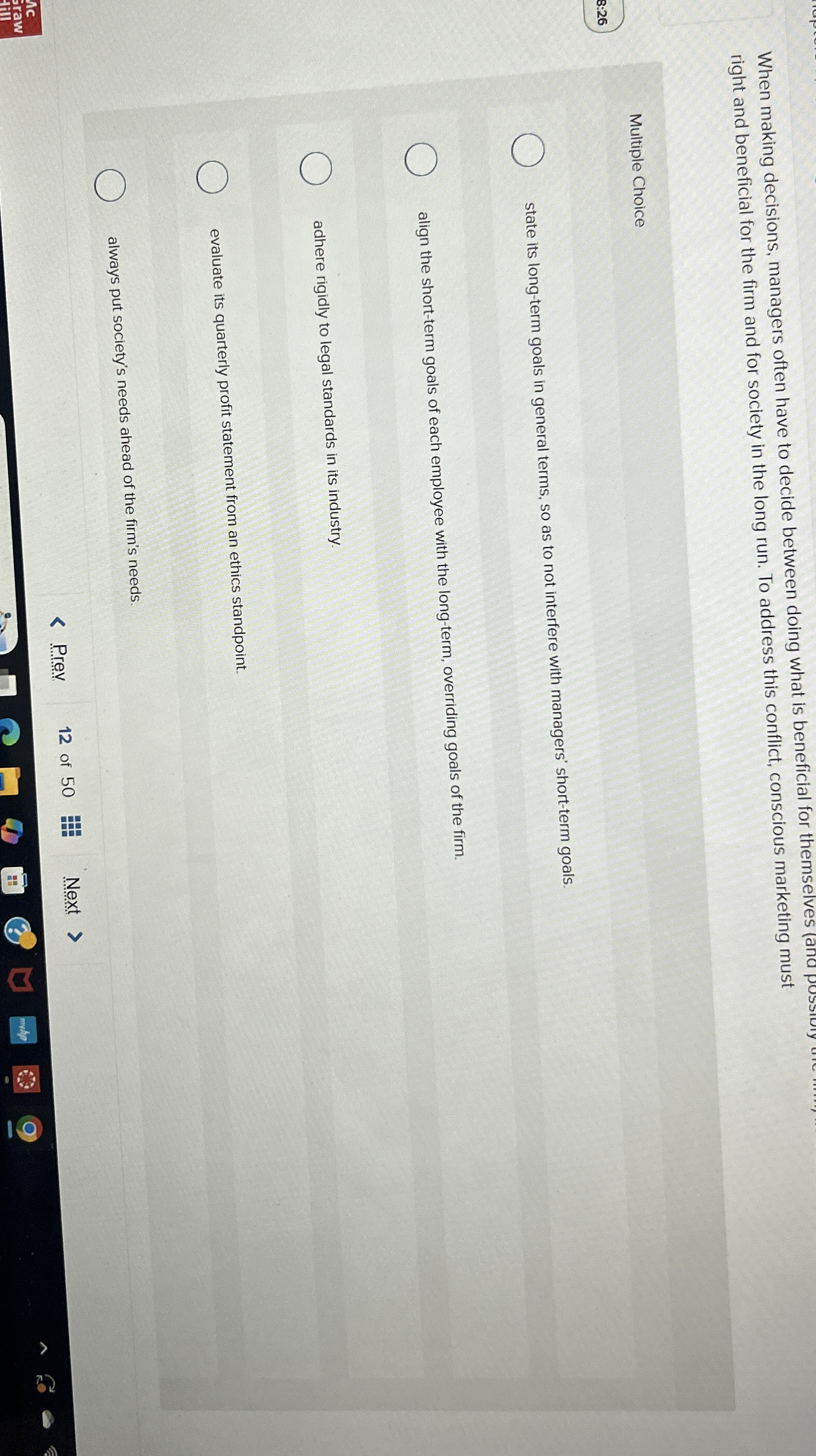When making decisions, managers often have to