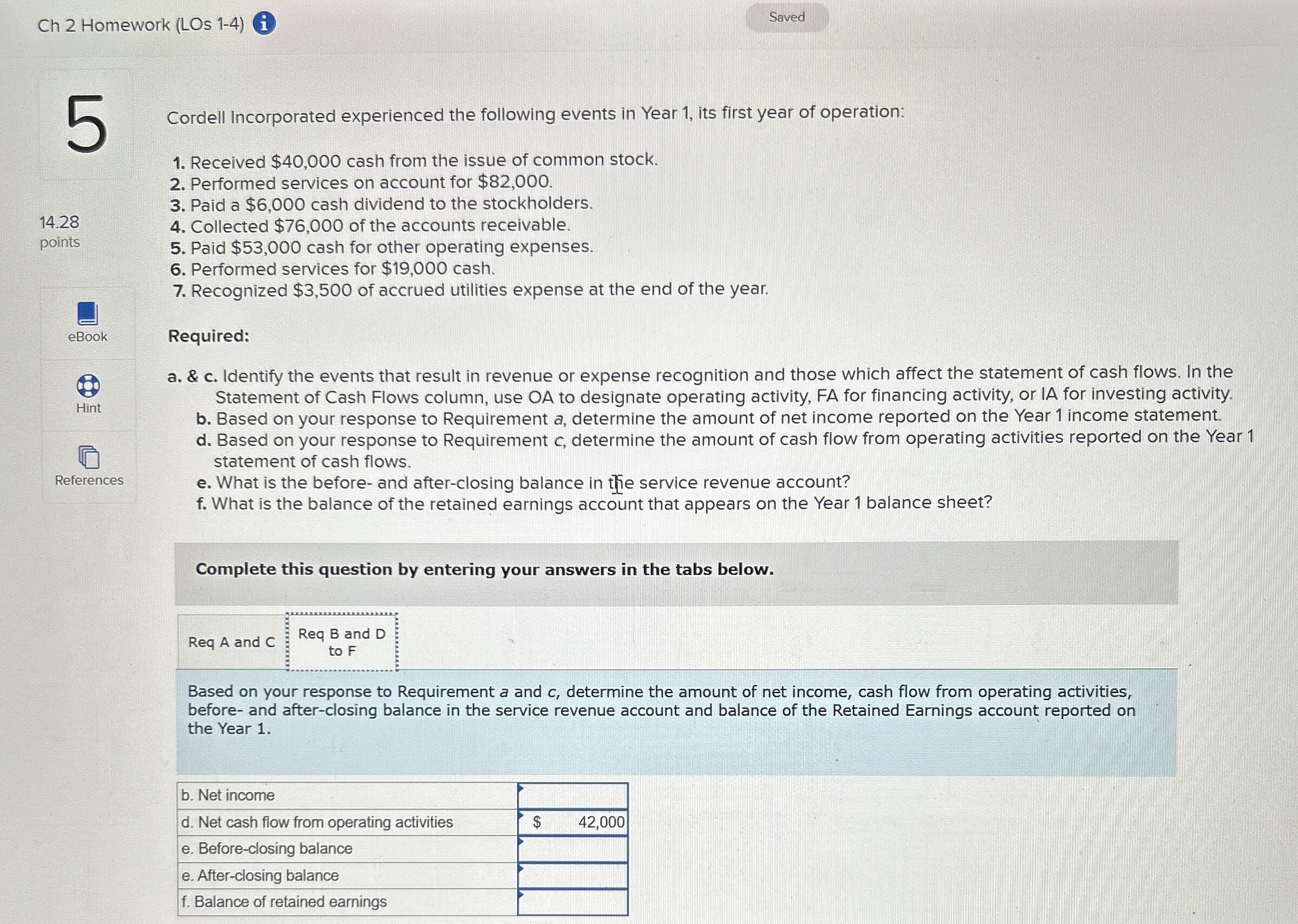 Please solve the chart at the bottome and explain