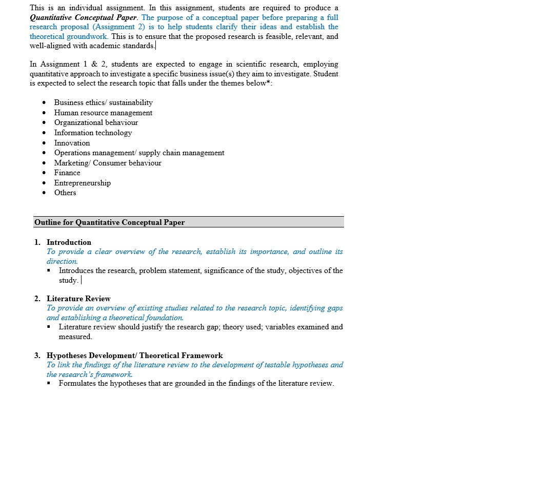 This is an individual assignment. In this