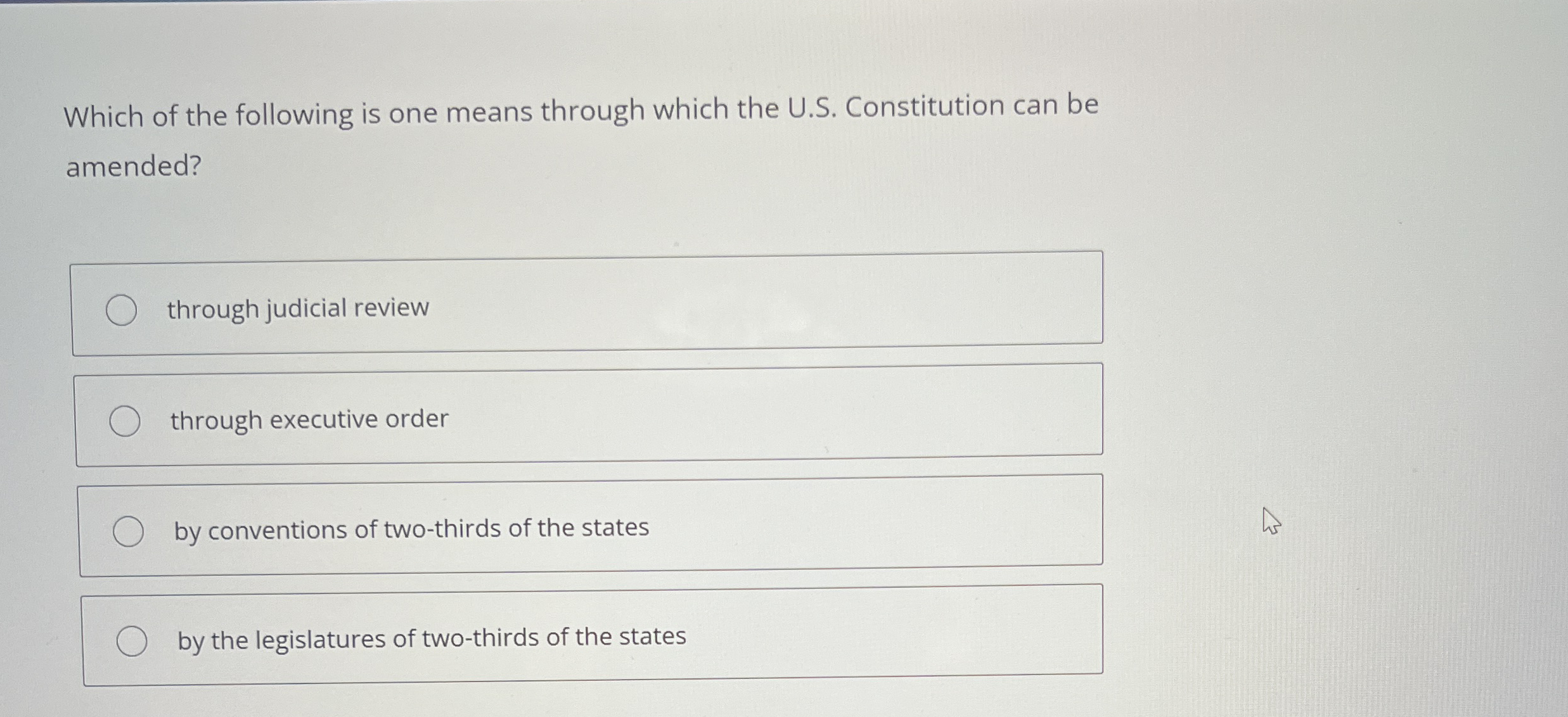 Which of the following is one means through which