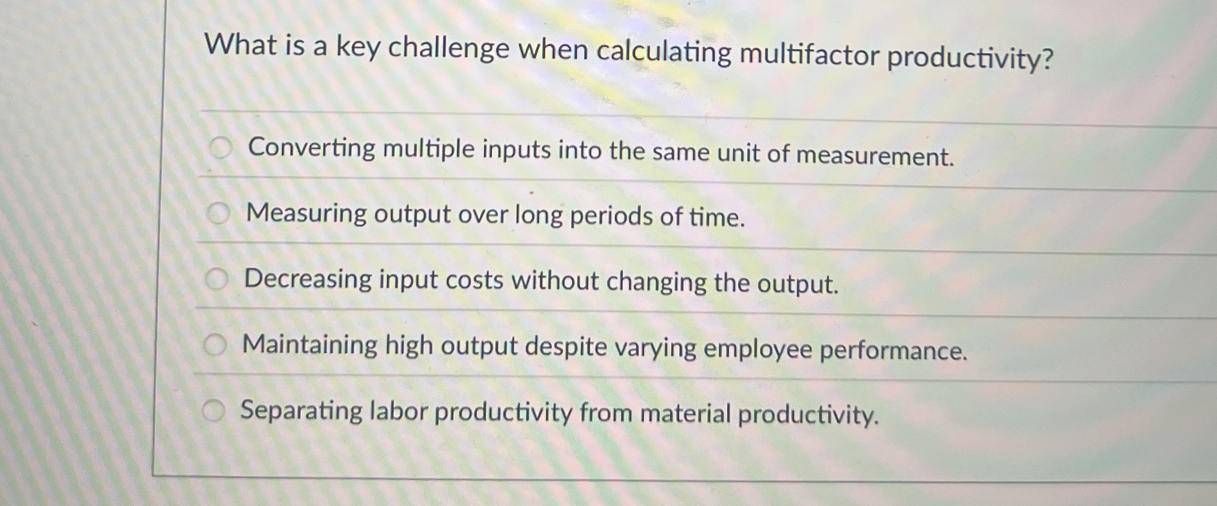 What is a key challenge when calculating