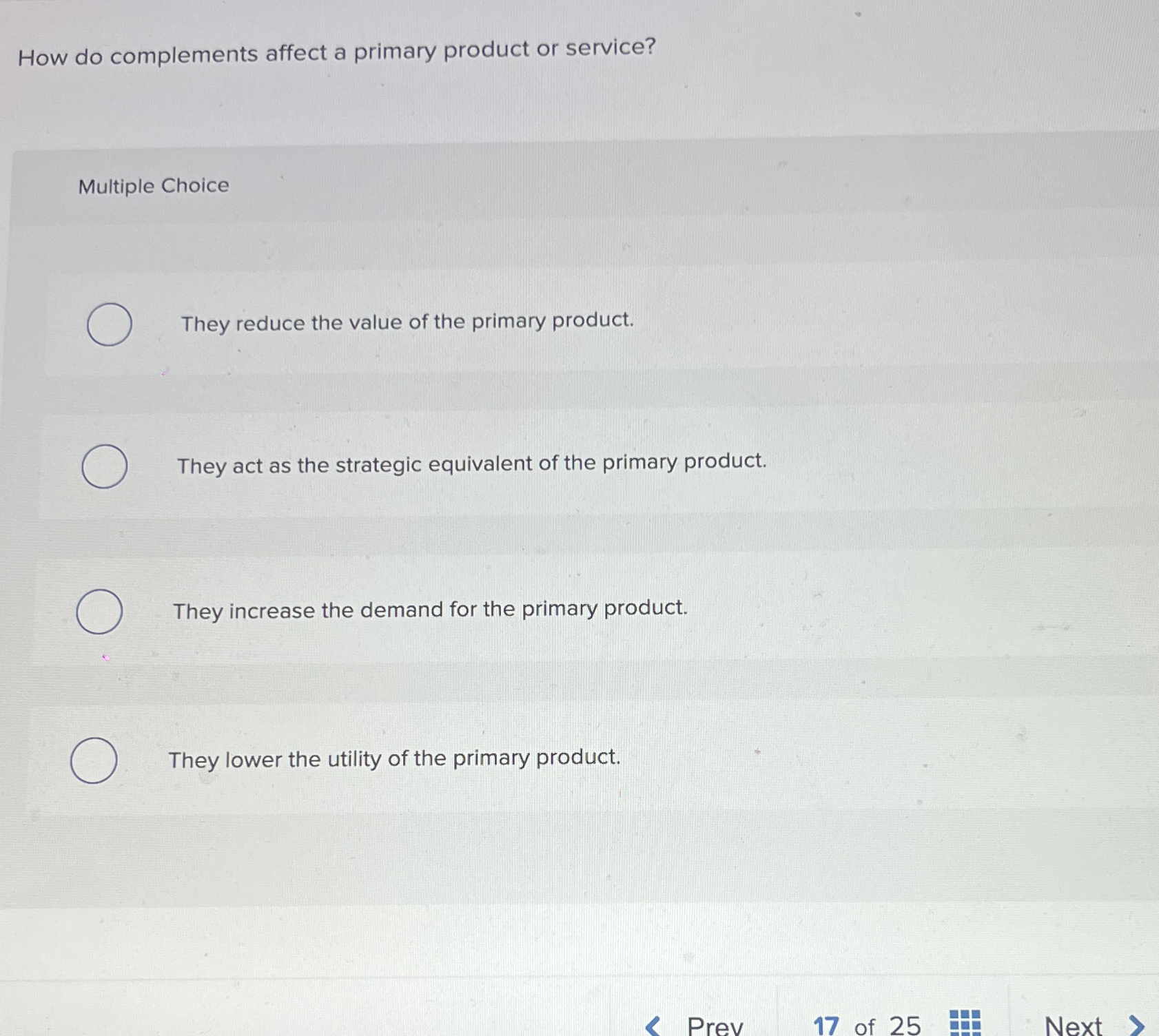 How do complements affect a primary product or