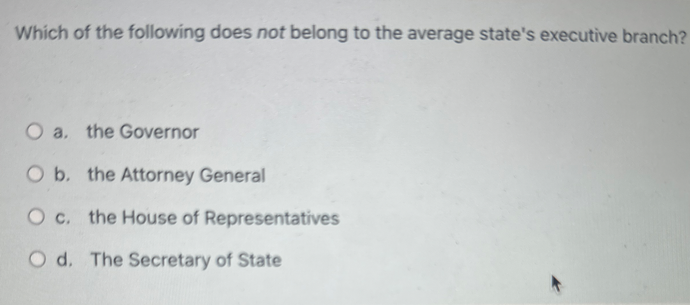 Which of the following does not belong to the