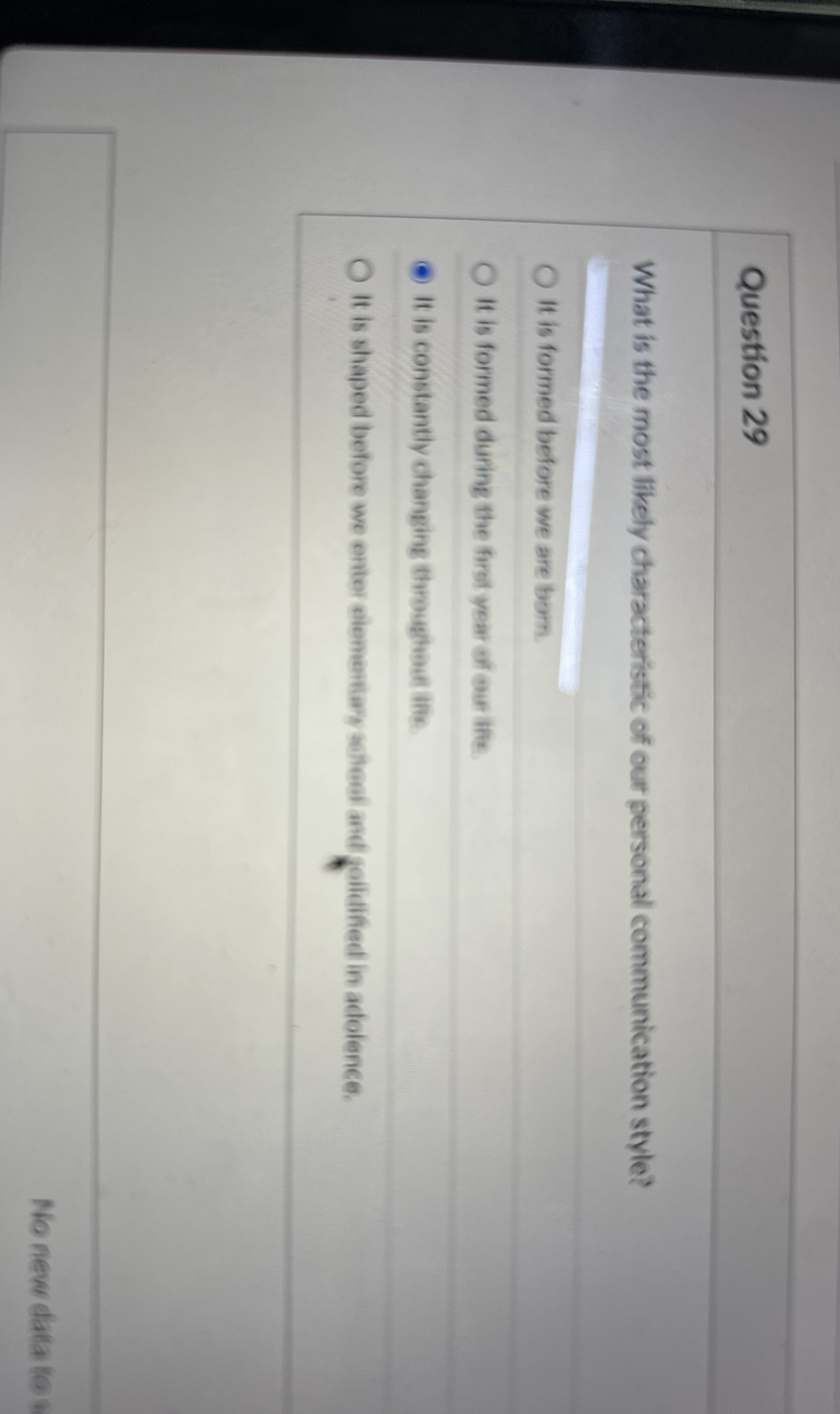 Question 2 9 What is the most likely